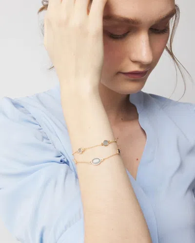 White House Black Market Blue Stone Chain Bracelet |  In Denim Blue