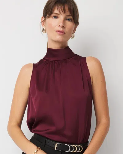 White House Black Market Bow Back Satin Halter Blouse
