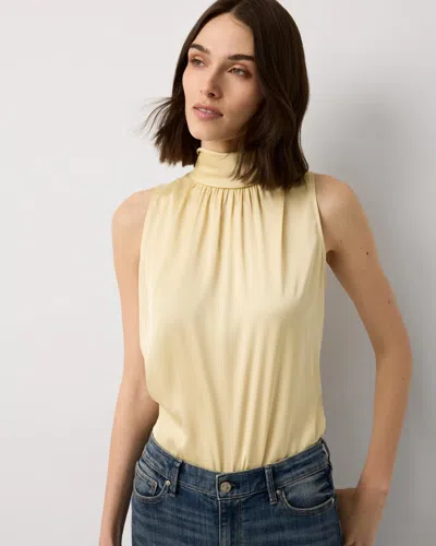 White House Black Market Bow Back Satin Halter Blouse