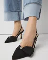 White House Black Market Bow Slingback Pumps In Black