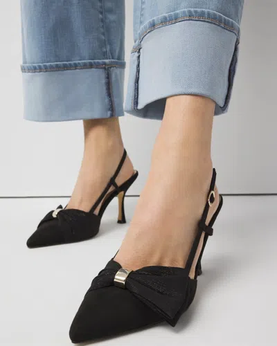White House Black Market Bow Slingback Pumps In Black
