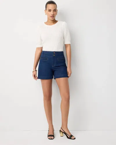 White House Black Market Braid Detail Extra High-rise Denim Jean Shorts