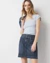 WHITE HOUSE BLACK MARKET BRAIDED DENIM MINI SKIRT