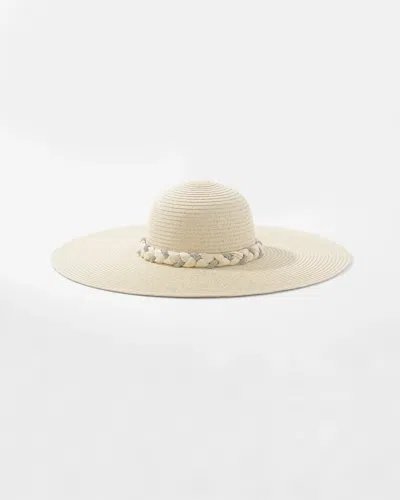White House Black Market Braided Raffia Floppy Hat