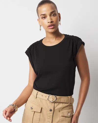 White House Black Market Braided Shoulder Tee