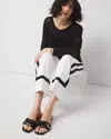 White House Black Market Braided Strap & Gold Flats In Black