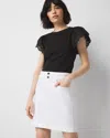 White House Black Market Braided Waist Denim A-line Miniskirt