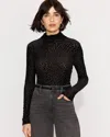 White House Black Market Burnout Leopard Print Velvet Top In Black