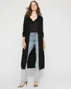 White House Black Market Button-front Duster Cardigan Sweater In Black