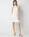 White House Black Market Button-front Halter Mini Dress