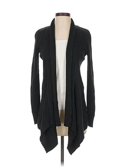 Pre-owned White House Black Market Cardigan Sweater In Black
