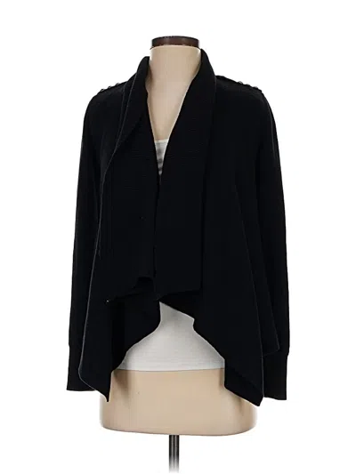Pre-owned White House Black Market Cardigan Sweater In Black