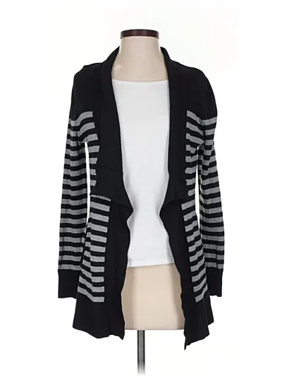 Pre-owned White House Black Market Cardigan Sweater In Black