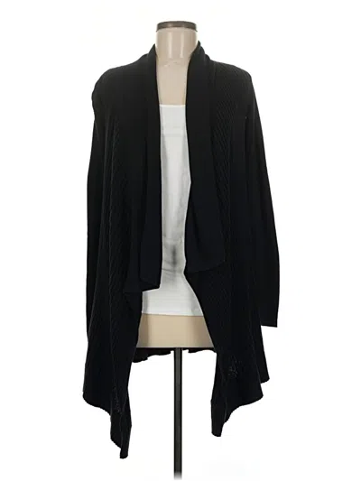 Pre-owned White House Black Market Cardigan Sweater In Black