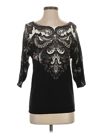 Pre-owned White House Black Market Cardigan Sweater In Black