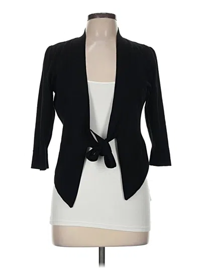 Pre-owned White House Black Market Cardigan Sweater In Black