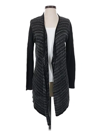 Pre-owned White House Black Market Cardigan Sweater In Black