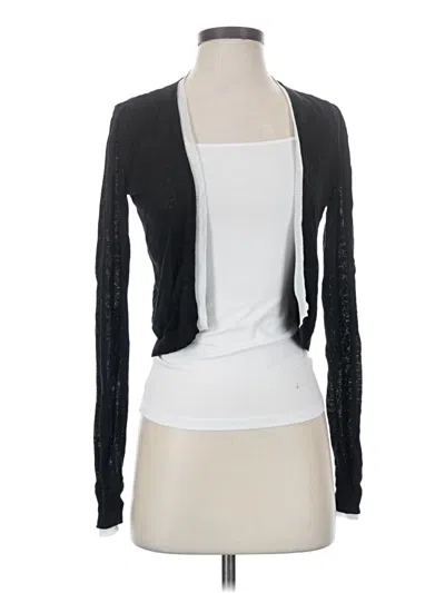 Pre-owned White House Black Market Cardigan Sweater In Black