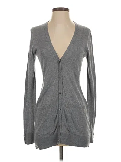 Pre-owned White House Black Market Cardigan Sweater In Gray