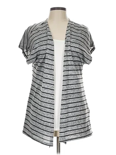 Pre-owned White House Black Market Cardigan Sweater In Gray