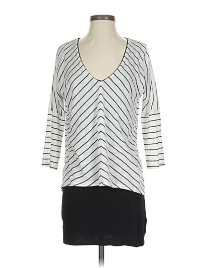 Pre-owned White House Black Market Cardigan Sweater In Silver