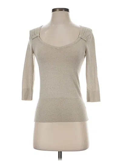 Pre-owned White House Black Market Cardigan Sweater In Tan