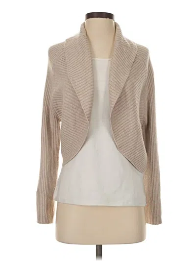 Pre-owned White House Black Market Cardigan Sweater In Tan