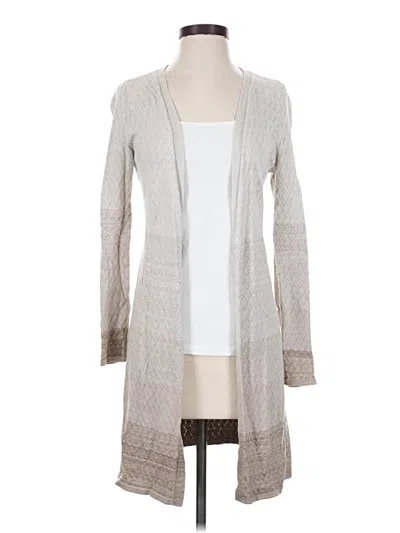 Pre-owned White House Black Market Cardigan Sweater In Tan
