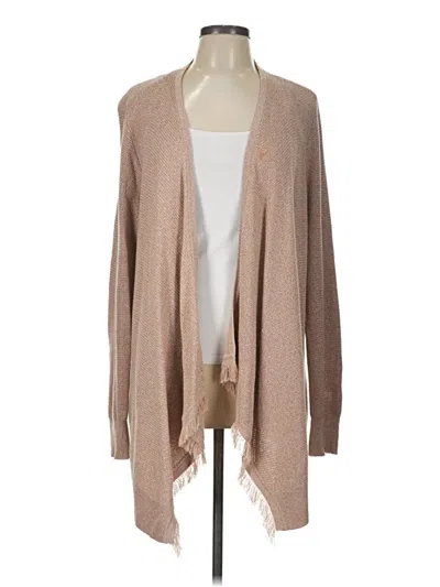 Pre-owned White House Black Market Cardigan Sweater In Tan