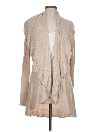 Pre-owned White House Black Market Cardigan Sweater In Tan