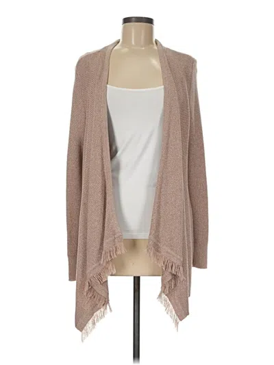 Pre-owned White House Black Market Cardigan Sweater In Tan