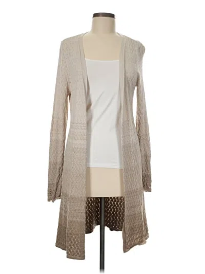 Pre-owned White House Black Market Cardigan Sweater In Tan