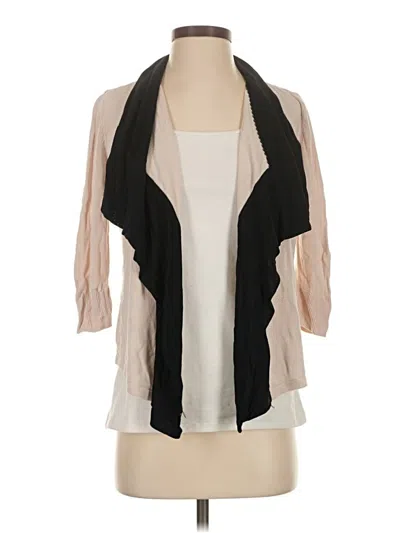 Pre-owned White House Black Market Cardigan Sweater In White