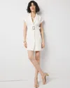White House Black Market Cargo Shirt Dress In White