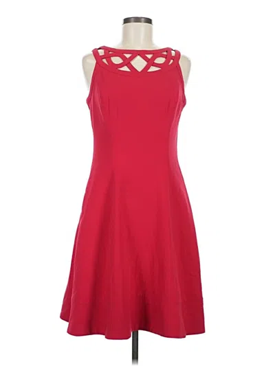 Pre-owned White House Black Market Casual Dress In Red