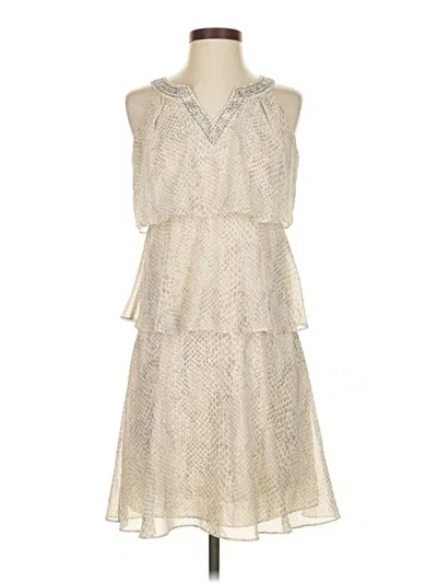Pre-owned White House Black Market Casual Dress In White