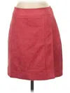 White House Black Market Casual Skirt In Burgundy