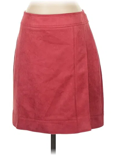 White House Black Market Casual Skirt In Burgundy