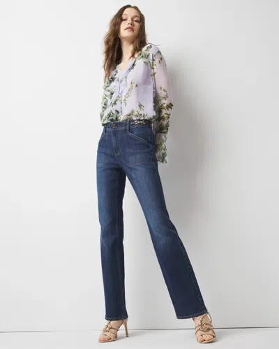 White House Black Market Chain Detail High-rise Bootcut Jeans In Thistle Authentic