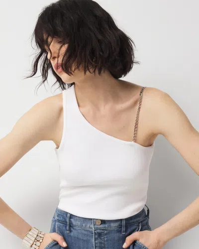 White House Black Market Chain Strap Ribbed Tank Top