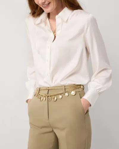 White House Black Market Chain Waist Belt In Gold