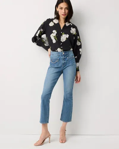 White House Black Market Charm Detail High-rise Kick Flare Jeans