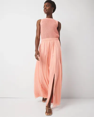 White House Black Market Chiffon A-line Maxi Skirt