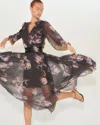 White House Black Market Chiffon + Lurex Maxi Dress In Multi