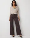 White House Black Market Coated Denim High-rise Wide Leg Jeans In Multi