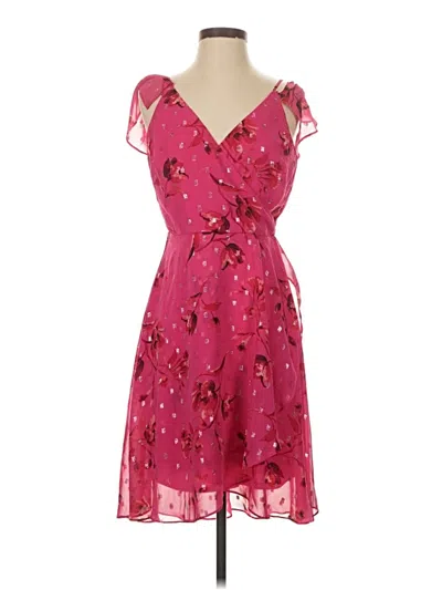 Pre-owned White House Black Market Cocktail Dress In Burgundy