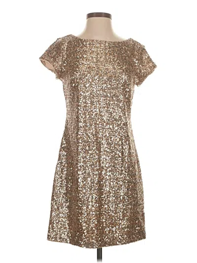 Pre-owned White House Black Market Cocktail Dress In Gold