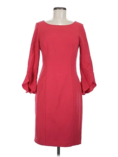Pre-owned White House Black Market Cocktail Dress In Red