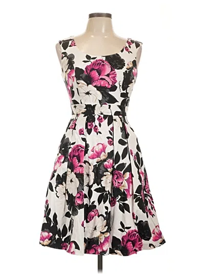 Pre-owned White House Black Market Cocktail Dress In White