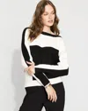 White House Black Market Colorblocked Asymmetric Hem Sweater